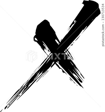 Cross mark ink painting design Cross mark ink painting design 130713534