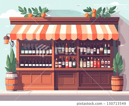 Liquor store simple illustration 130713549