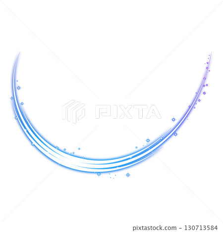 Blue glowing curved light trail placed on transparent background Blue glowing curved light trail placed on transparent background 130713584