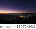 Morning night view of Aso (Aso, Kumamoto Prefecture) 130714938