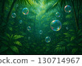 A soap bubble fantasy floating in the rainforest 130714967