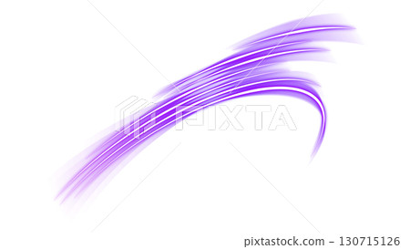 Purple curved luminous brush strokes placed on a transparent background 130715126