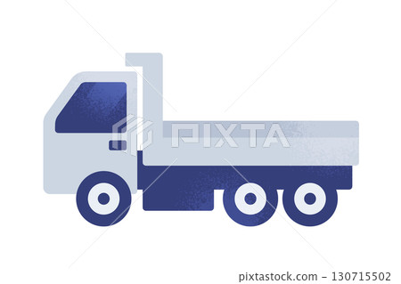 自卸卡車圖示向量圖示用於建築工地的重型機械 自卸卡車圖示向量圖示用於建築工地的重型機械 130715502
