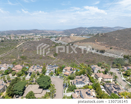Aerial view houses in Carlsbad in land, North County San Diego Aerial view houses in Carlsbad in land, North County San Diego 130716145