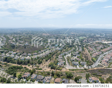 Aerial view houses in Carlsbad in land, North County San Diego 130716151