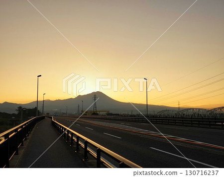 Sunrise seen from the road 130716237