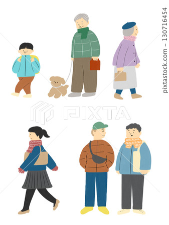 Winter clothing people set 2 130716454
