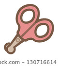 Simple and cute baby nail clipper icon illustration material 130716614