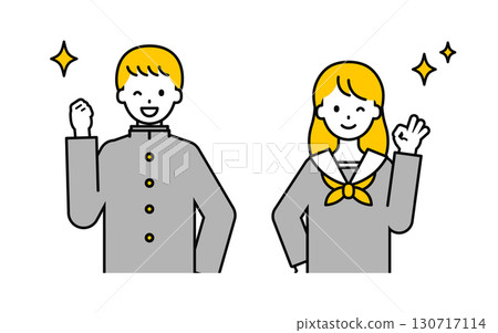 Simple student men and women_happy 130717114