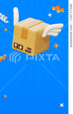 cartoon style Package Box delivery event template banner cartoon style Package Box delivery event template banner 130717560