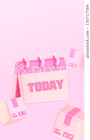 cartoon style Package Box delivery event template banner cartoon style Package Box delivery event template banner 130717564