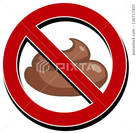 No Dog Poop Allowed Vector Sign 130717807