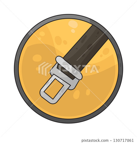 illustration of airplane seatbelt illustration of airplane seatbelt 130717861