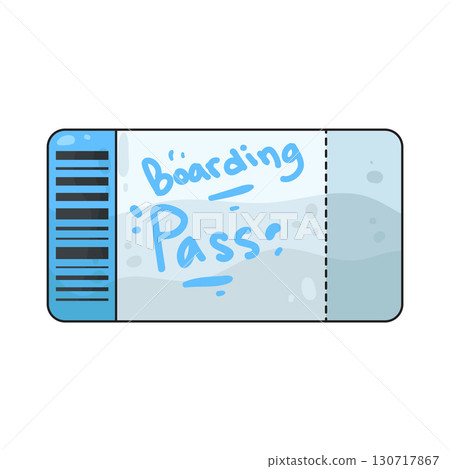 illustration of Boarding Pass illustration of Boarding Pass 130717867