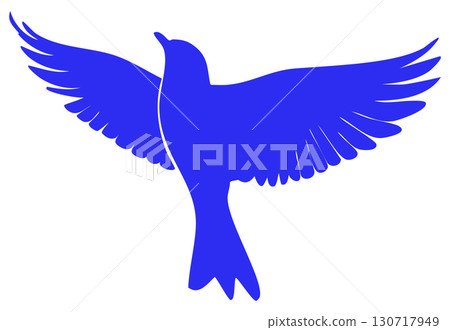 一隻拍打翅膀的藍鳥 130717949