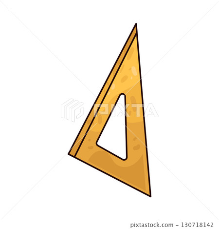 illustration of triangular ruler 130718142