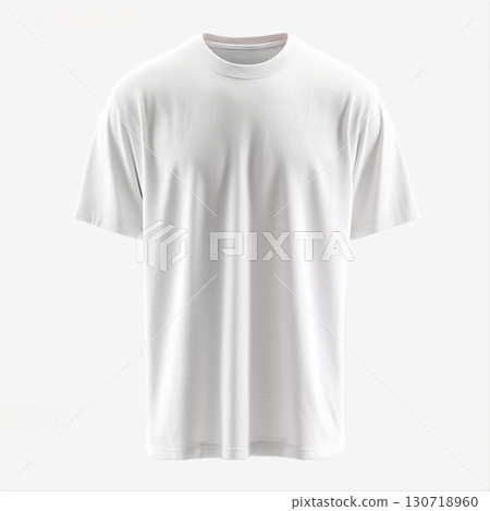 Three-dimensional white T-shirt created using generative AI Three-dimensional white T-shirt created using generative AI 130718960