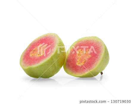 Fresh red guava isolated on white background. Fresh red guava isolated on white background. 130719030
