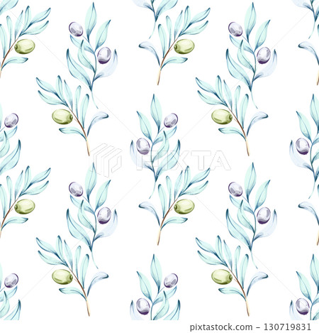 Beautiful seamless pattern of olives and olive oil in watercolor technique celebrating the essence of Italian cuisine and nature perfect for backgrounds and wallpapers showcasing the beauty and Beautiful seamless pattern of olives and olive oil in watercolor technique celebrating the essence of Italian cuisine and nature perfect for backgrounds and wallpapers showcasing the beauty and 130719831
