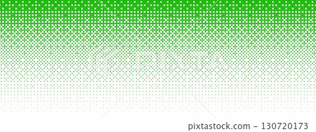 Green bitmap gradient texture. Fading pixelated 8 bit gradation pattern. Repeating dotted dither halftone background. Raster video game halfton patern. Vanishing comic pop art overlay backdrop. Vector 130720173