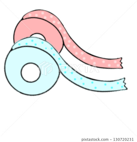 Masking tape, polka dots, simple, red, light blue 130720231