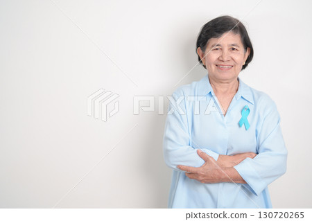 Elderly with blue Ribbon for concept of blue November, November Prostate Cancer Awareness month, World Diabetes day , Men Health month, International men, Father day. Healthcare and world cancer day Elderly with blue Ribbon for concept of blue November, November Prostate Cancer Awareness month, World Diabetes day , Men Health month, International men, Father day. Healthcare and world cancer day 130720265