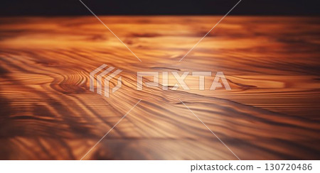 Warm Wooden Tabletop with Ambient Light. Generative ai Warm Wooden Tabletop with Ambient Light. Generative ai 130720486