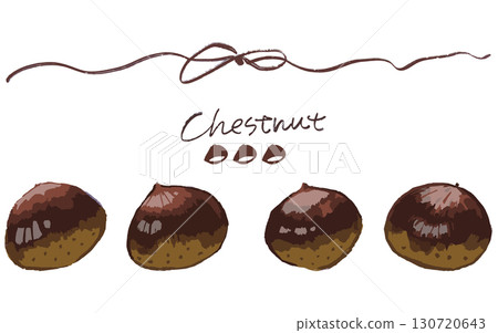 秋天最棒的手繪栗子插畫！ 130720643