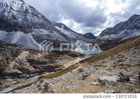 Five Colors Lake at Doacheng Yading National park, Sichuan, China. Last Shangri-la Five Colors Lake at Doacheng Yading National park, Sichuan, China. Last Shangri-la 130721018