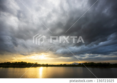 colorful dramatic sky with cloud at sunset colorful dramatic sky with cloud at sunset 130721025