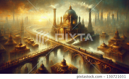 蒸氣龐克高架鐵路 130721031