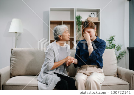 Mother and Daughter Sharing Comfort and Support the deep emotional bond between mother and daughter of support, care, Mother and Daughter Sharing Comfort and Support the deep emotional bond between mother and daughter of support, care, 130722141