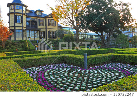Italian Mountain Gardens filled with chrysanthemums and the Diplomat's House 130722247