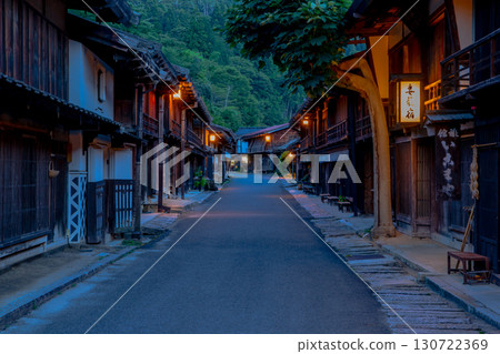 Townscape of Tsumagojuku, Nagiso Town, Nagano Prefecture, Nakasendo Townscape of Tsumagojuku, Nagiso Town, Nagano Prefecture, Nakasendo 130722369