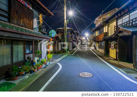 Gifu, Ena City, Taisho Village at night Gifu, Ena City, Taisho Village at night 130722521