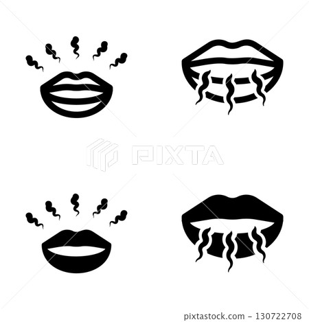 Bad breath image icon illustration set 130722708