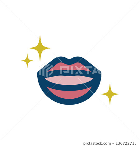 Glitter lips icon illustration 130722713