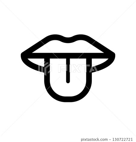 Icon illustration of a mouth sticking out tongue Icon illustration of a mouth sticking out tongue 130722721