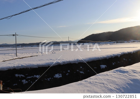 夕陽照射下的雪原 夕陽照射下的雪原 130722851
