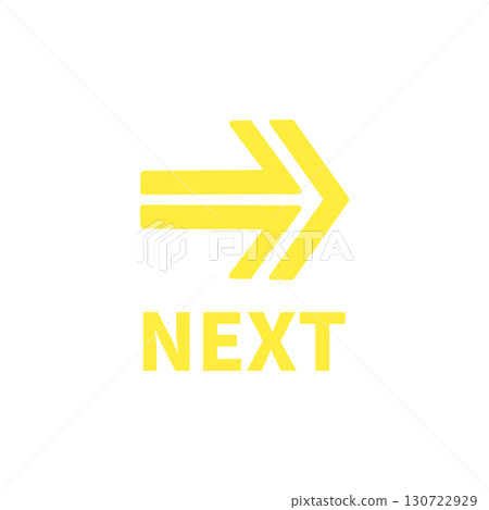 NEXT arrow icon/Next sign (simple yellow design) 130722929