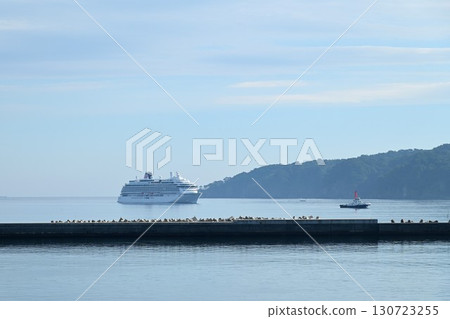 Morning at Miyako Port Asuka III visible in the distance Morning at Miyako Port Asuka III visible in the distance 130723255