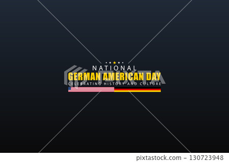 National German American Day Modern Typography Poster 130723948