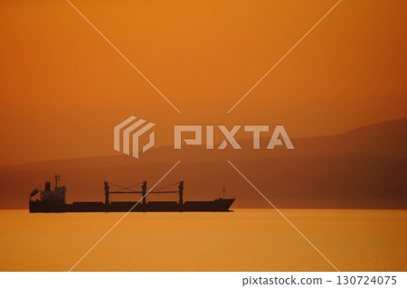 Arao City Ariake Sea Coast New Year's Day Dusk 130724075