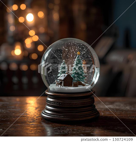 Background material_Snow globe (snow globe) 130724109