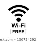 Simple illustration of free Wi-Fi Wi-Fi free, icon, sign, display 130724292
