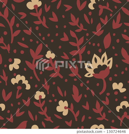 Decorative Floral Seamless Vector Pattern Decorative Floral Seamless Vector Pattern 130724646