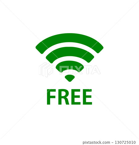 Wi-Fi signal and FREE icon Wi-Fi signal and FREE icon 130725010