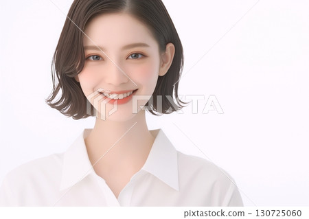 AI-generated images of beautiful, clean-cut women, smiling faces, skin care, and beauty treatments 130725060