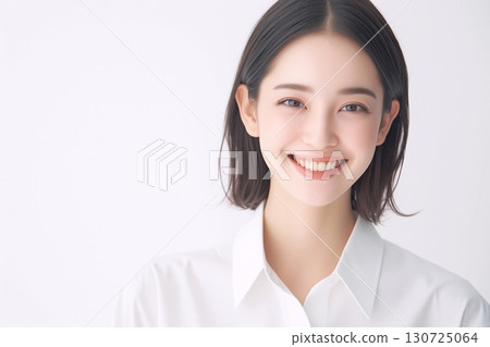 AI-generated images of beautiful, clean-cut women, smiling faces, skin care, and beauty treatments 130725064