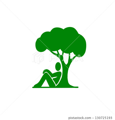 Icon of a person resting in the shade 130725193